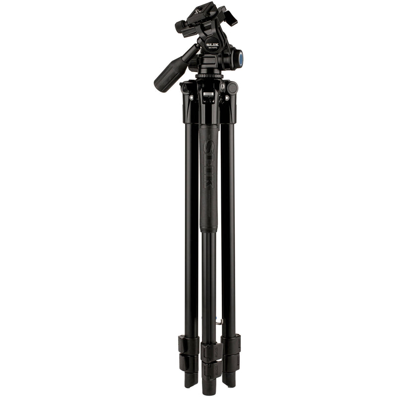 Slik Pro AL-323-3W Aluminum 3-Section Tripod with Arca-Type 3-Way Pan-Tilt Head