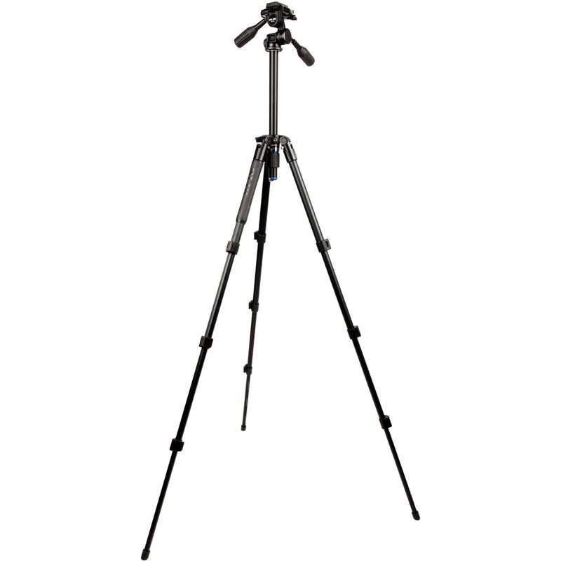 Slik Pro AL-324-3W Aluminum 4-Section Tripod with Arca-Type 3-Way Pan-Tilt Head