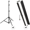 Genaray Daylight 36" Soft Strip 2-Light Kit with Heavy Duty Light Stands