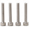 CineMilled M4 x 25mm Stainless Steel Screws (4-Pack)