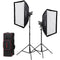 Godox Litemons LA150D Daylight LED 2-Light Kit with Stands and Softboxes