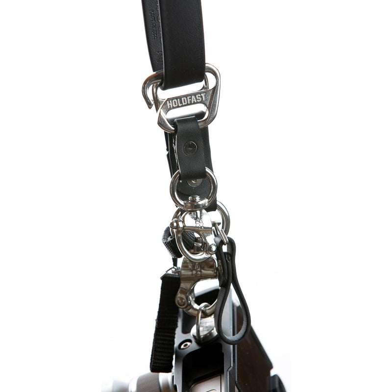 HoldFast Gear Money Maker Solo Vegan Leather Camera Strap (Black, Small)