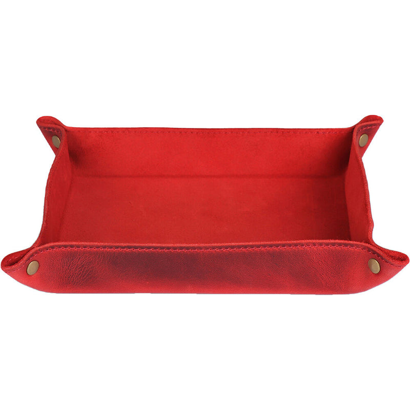 Londo Leather Organizer Tray (1 Section, Red)