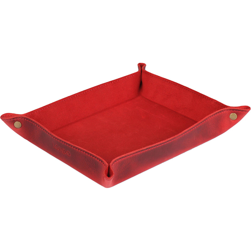 Londo Leather Organizer Tray (1 Section, Red)