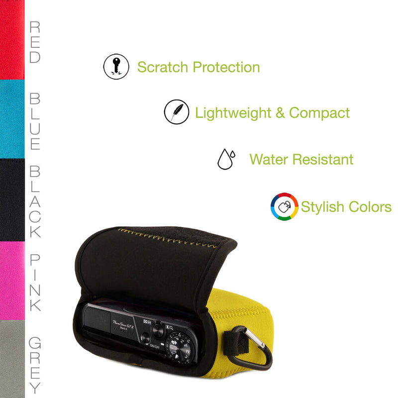 MegaGear Ultralight Neoprene Case for Canon PowerShot G7X and G7 X Mark II (Yellow)