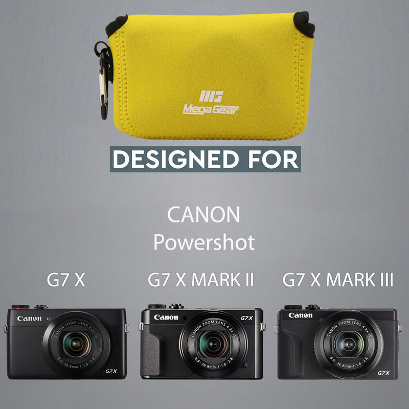 MegaGear Ultralight Neoprene Case for Canon PowerShot G7X and G7 X Mark II (Yellow)