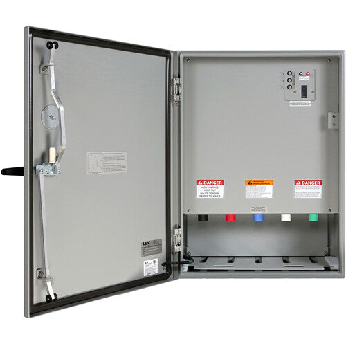 Lex Products PowerGATE 800A Power Input Panel with Brown, Orange, Yellow, White & Green Inlets