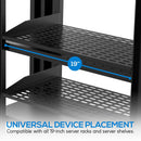 Pyle Pro 1 RU Server Rack Shelves (Set of 2)