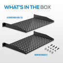 Pyle Pro 1 RU Server Rack Shelves (Set of 2)