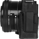 MegaGear Ever Ready Genuine Leather Camera Half Case for Sony ZV-E10 (Black)