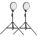 Raya Bi-Color 9" Round LED Light Panel (2-Pack)