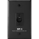 RTS WP-3 Wall Plate with 2-Channel 6-Pin Male XLR Connector (Black)