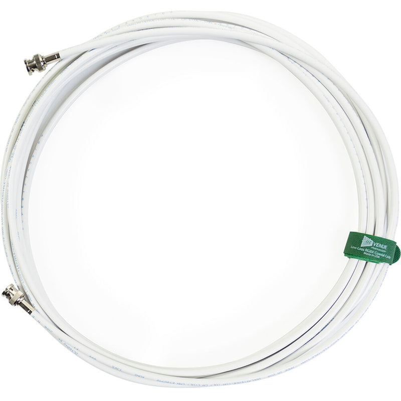 RF Venue RG8X Low-Loss Coaxial Antenna Cable (White, 25')