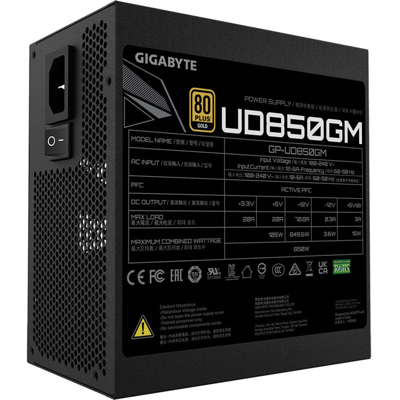 Gigabyte UD850GM 850W 80 PLUS Gold Modular ATX Power Supply