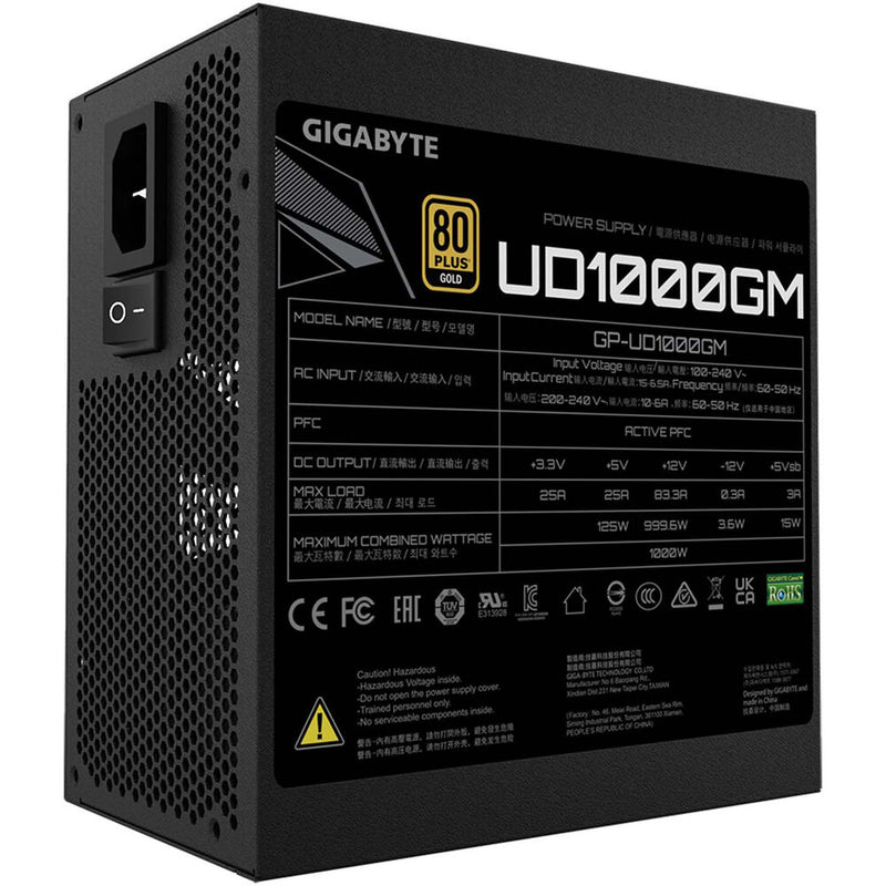 Gigabyte UD1000GM 1000W 80 PLUS Gold Modular ATX Power Supply