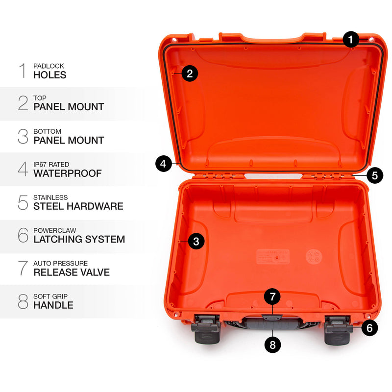 Nanuk 910 Hard Utility Case without Insert (Orange)