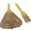 Bayco Products Cold Weather 3-Outlet AC Power Extension Cord with Lighted End (14/3, 25')