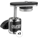 Auray CMS-01 5/8"-27 Female to 1/4"-20 Male Mic Stand Swivel Adapter (3-Pack)