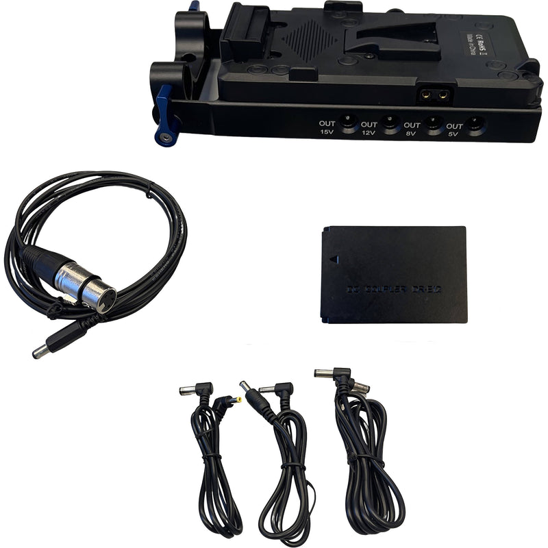 Bescor Multi-Output V-Mount Battery Plate with LP-E12 Dummy Battery