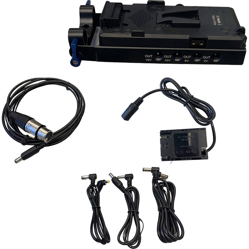 Bescor Multi-Output V-Mount Battery Plate with LP-E6/DR-E6 Dummy Battery