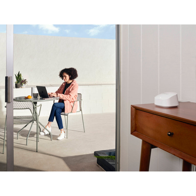 eero 6+ AX3000 Wi-Fi 6 Dual-Band Gigabit Mesh System (Router Only, White)