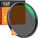 K&F Concept 62mm Black Mist 1/4 with ND2-ND32 (1-5 Stop) Variable ND Filter