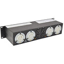 Lex Products 30A Enclosed Rack with L14-30 to L5-30/Duplex Receptacles (2 RU)