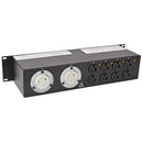 Lex Products PowerHOUSE 30A Enclosed Rack L21-30 to L5-30 with 4 Duplex Receptacles (2 RU)