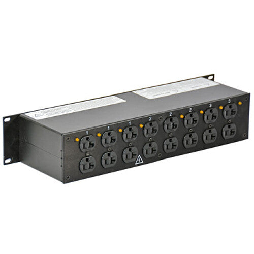 Lex Products 30A Enclosed Rack with L21-30 to Duplex Receptacles (2 RU)