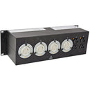 Lex Products PRM3IN-3CC4DC 30A Enclosed Rack with L21-30 to L5-30/Duplex Receptacles (3RU)