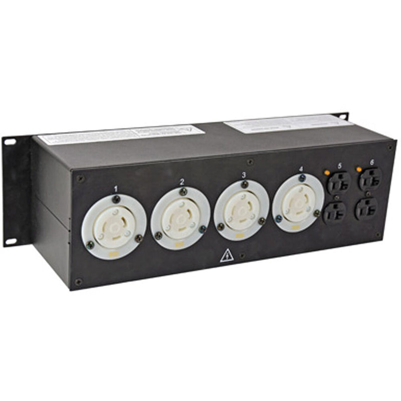 Lex Products PRM3IN-3CC4DC 30A Enclosed Rack with L21-30 to L5-30/Duplex Receptacles (3RU)