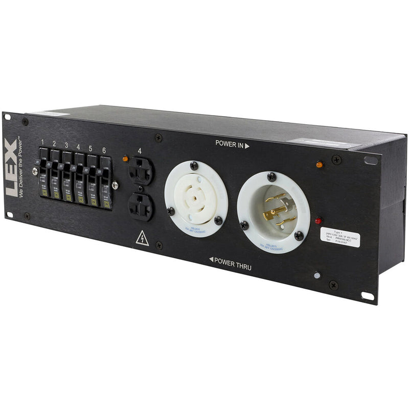 Lex Products PRM3IN-9CC 30A Enclosed Rack with L21-30 to Duplex Receptacles (3RU)