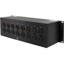 Lex Products 50A Enclosed Rack with Locking Inlet to Duplex Receptacles (3 RU)