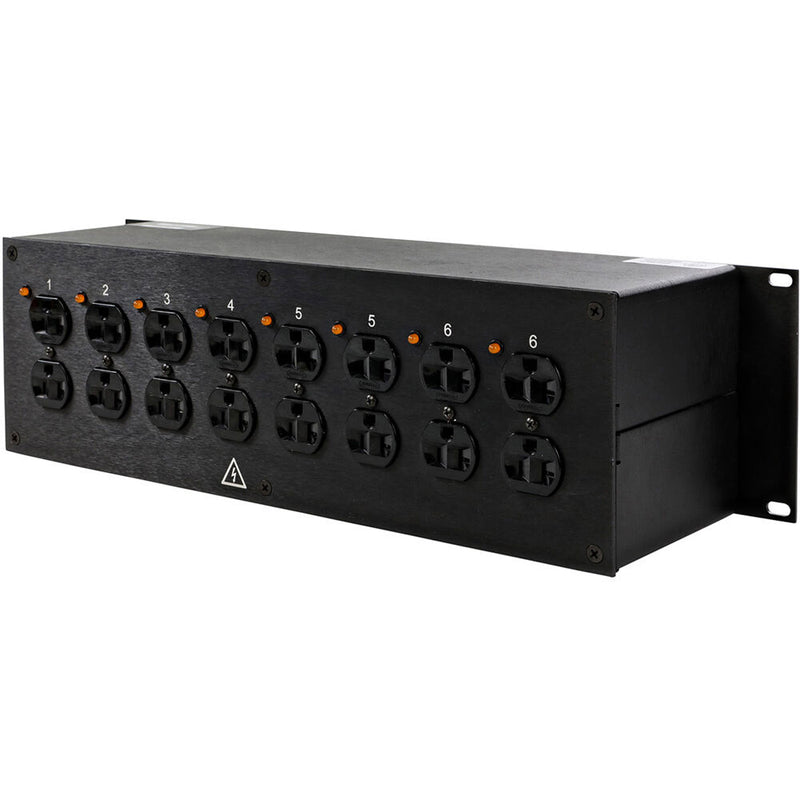 Lex Products PRM3IN-9CC 30A Enclosed Rack with L21-30 to Duplex Receptacles (3RU)