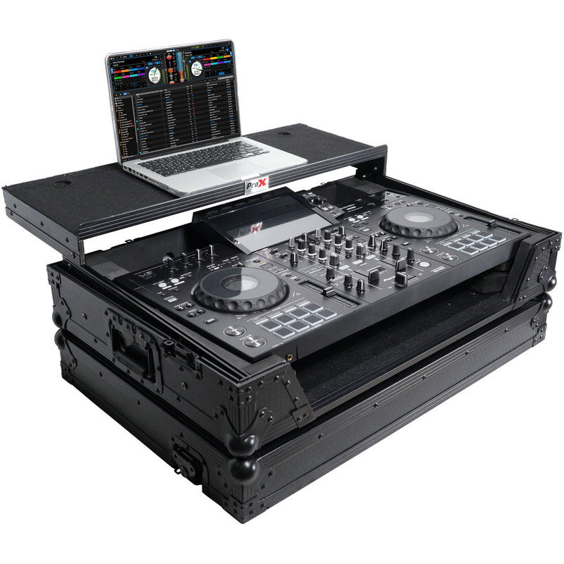 ProX Flight Case with Laptop Shelf and Wheels for Pioneer XDJ-RX3