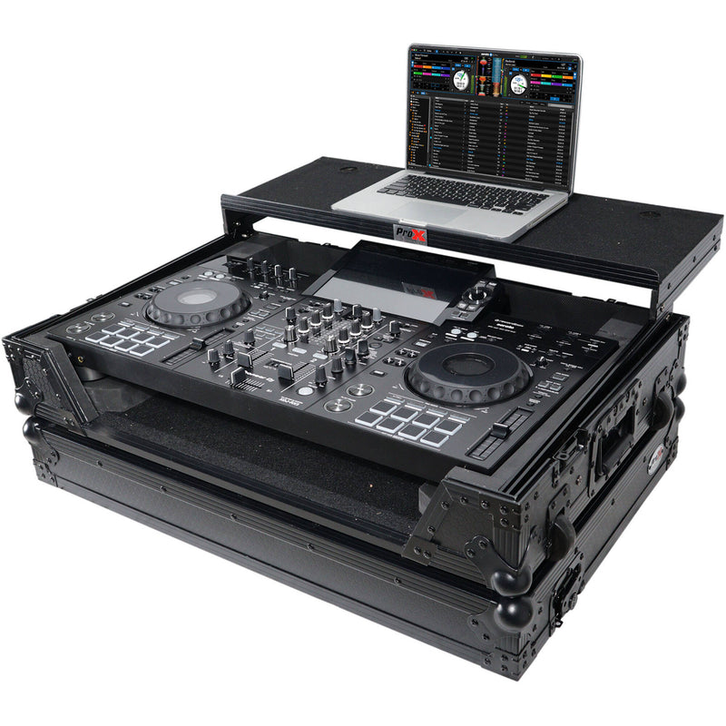 ProX Flight Case with Laptop Shelf and Wheels for Pioneer XDJ-RX3