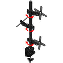 CTA Digital Clamp Pole with Three VESA Plates