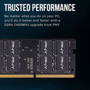 PNY 16GB Performance DDR4 2400 MHz SO-DIMM Memory Module Kit (2 x 8GB)