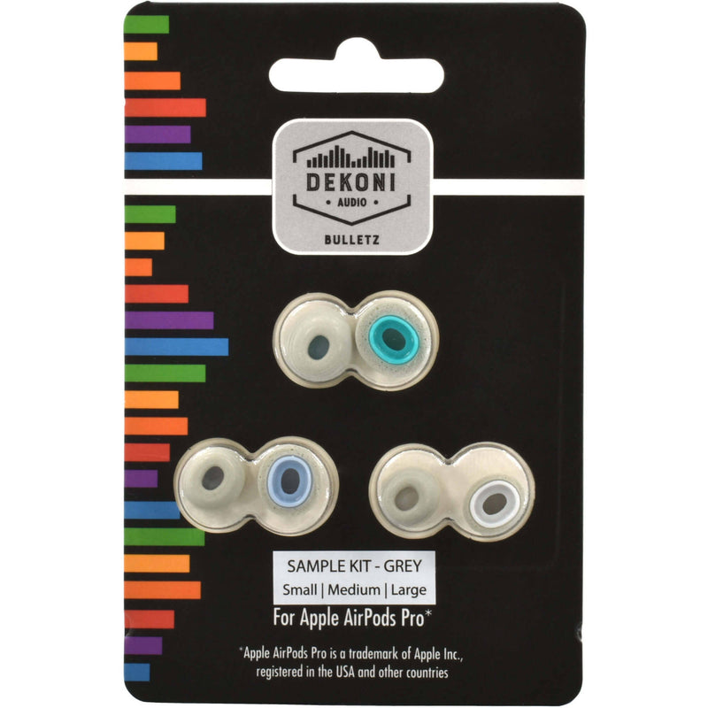 Dekoni Audio Premium Memory Foam Eartips for Apple AirPods Pro (Sample Pack, Gray)