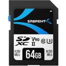 Sabrent 64GB Rocket UHS-II SDXC Memory Card with SDXC & microSDXC Card Reader