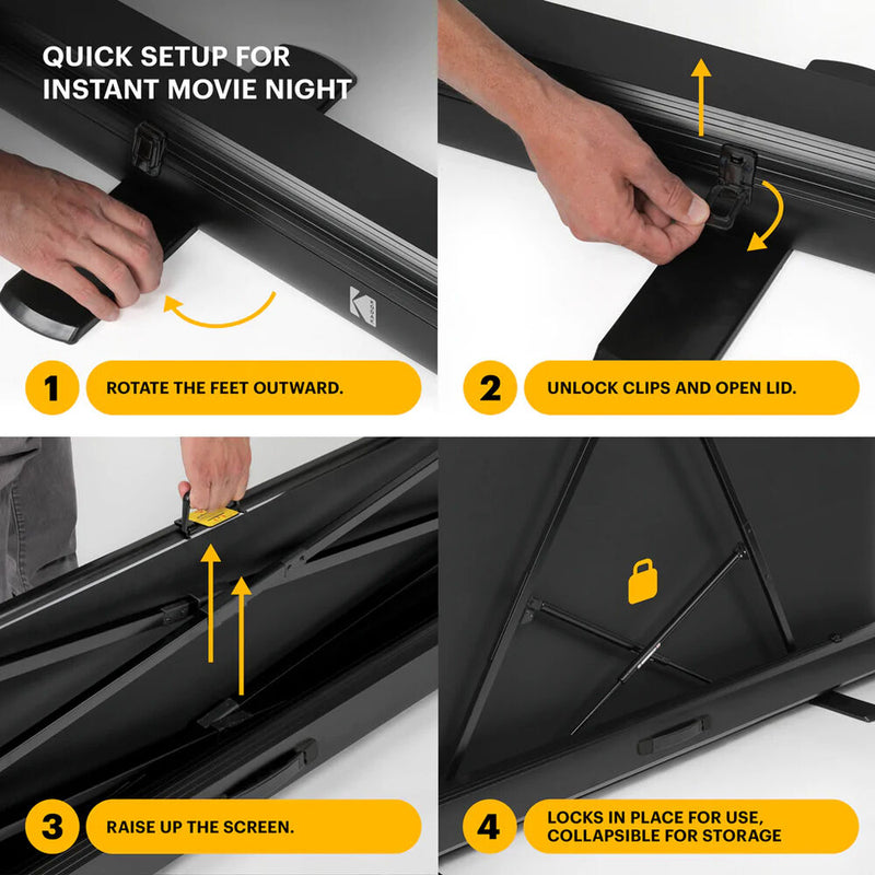 Kodak Instant Cinema 60" Pull-Up Portable Manual Front Projection Screen (30 x 53")