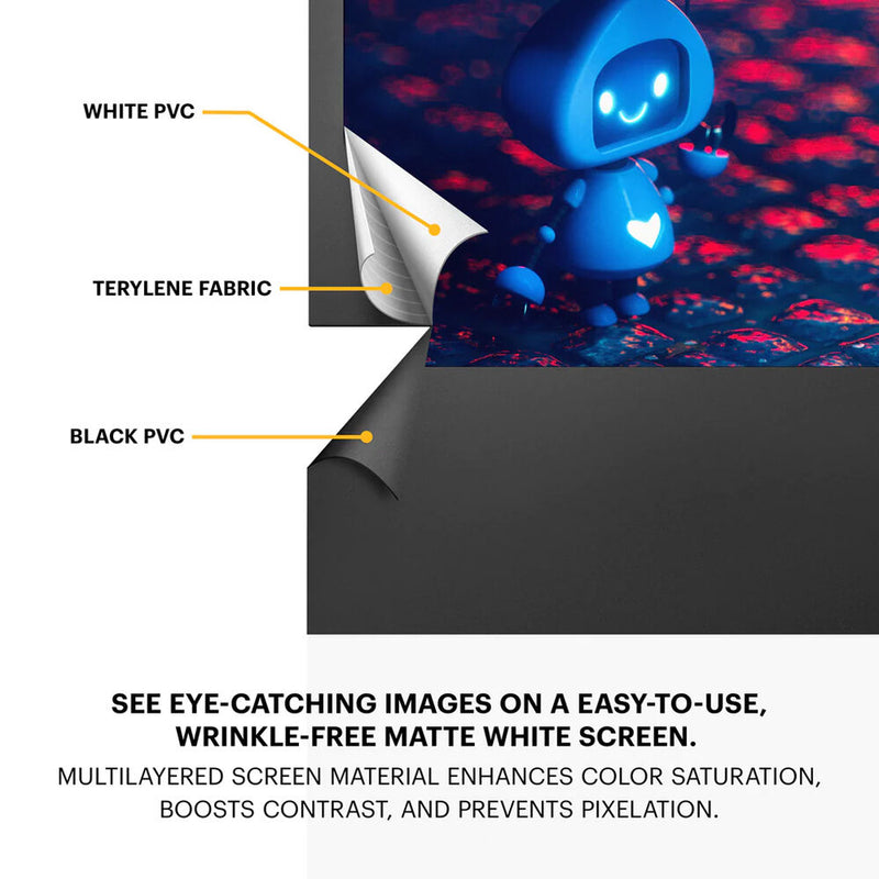 Kodak Instant Cinema 60" Pull-Up Portable Manual Front Projection Screen (30 x 53")