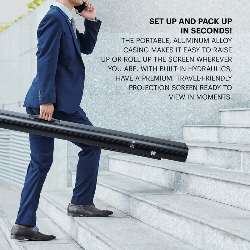 Kodak Instant Cinema 60" Pull-Up Portable Manual Front Projection Screen (30 x 53")