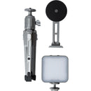 Explorer Photo & Video Magnetic Tripod iPhone Mount for MagSafe with Tabletop Tripod & AuraLED 500 Light Kit