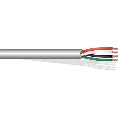 West Penn 241 22 AWG 4-Conductor Unshielded Cable (500', Gray)