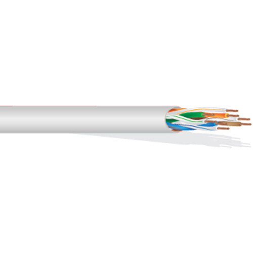 West Penn 4245 24 AWG 4-Pair Cat 5e Unshielded Cable (1000', White)