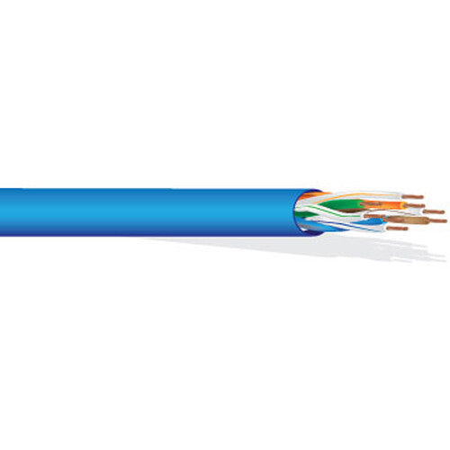 West Penn 4246 23 AWG 4-Pair Cat 6 Unshielded Cable (1000', Blue)