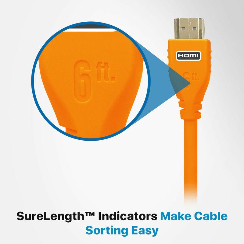 Comprehensive MicroFlex Pro AV/IT Integrator Ultra High-Speed HDMI Cable with Ethernet (Orange, 3')