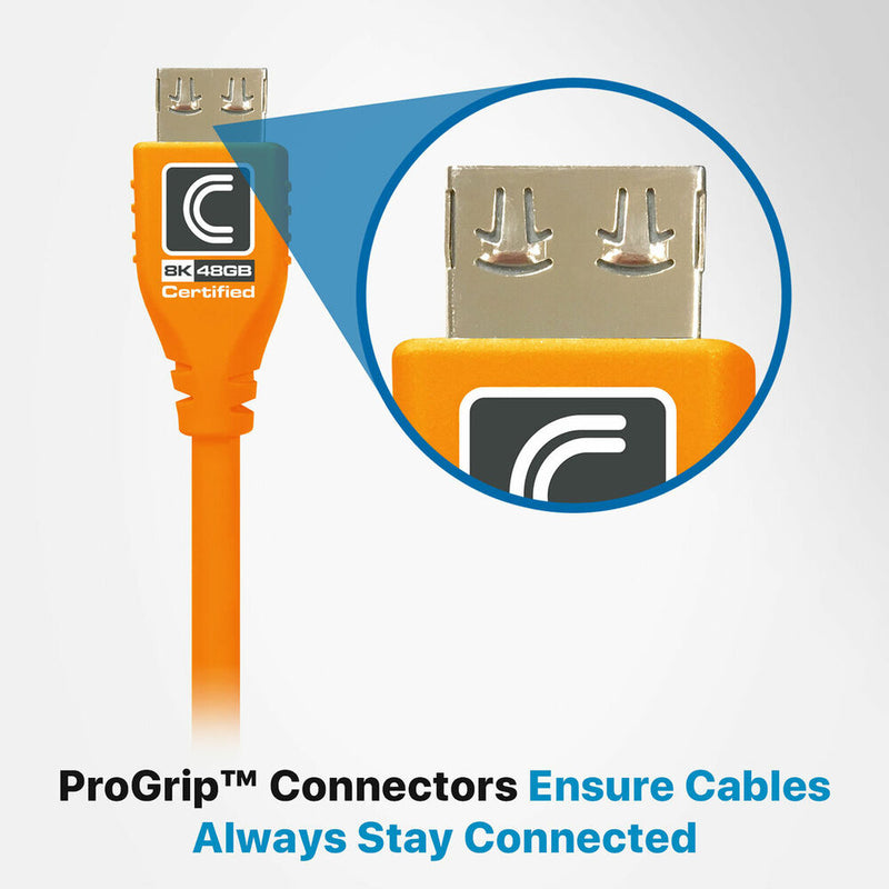 Comprehensive MicroFlex Pro AV/IT Integrator Ultra High-Speed HDMI Cable with Ethernet (Orange, 3')
