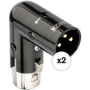 Kopul XLR Twist-360 Angled XLR Adapter Value (2-Pack)